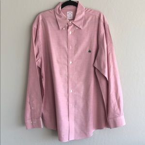 Salmon button down Brooks Brothers shirt